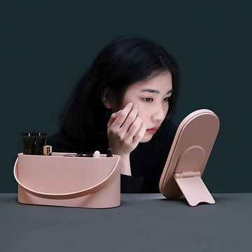 LED Makeup Mirror with Storage Box